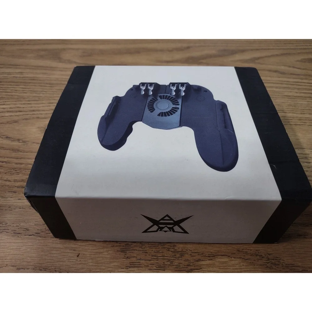 Mobile Gaming Controller Grip with Cooling Fan and 4 Triggers Black Smartphone